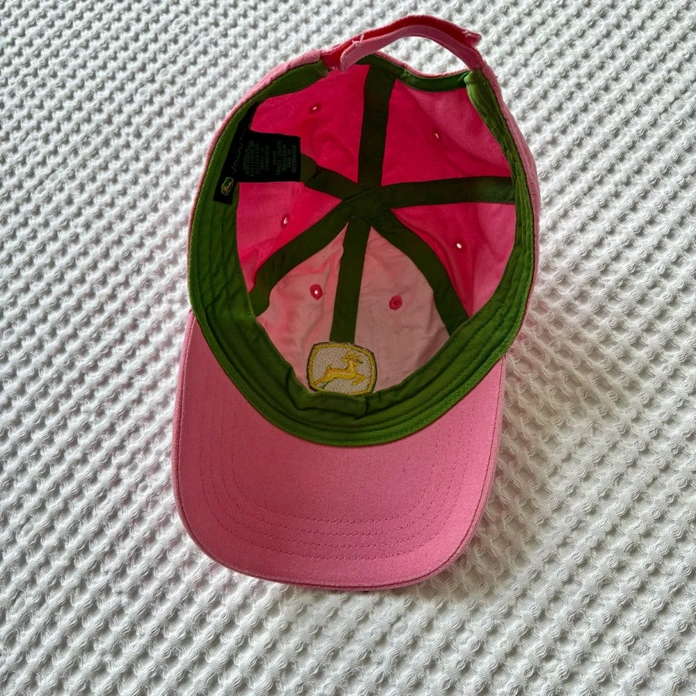 John Deere Youth (Age 5-10) Girl’s Pink Logo Baseball Hat Cap